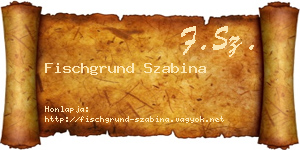 Fischgrund Szabina névjegykártya